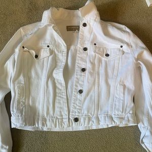 Liz Claiborn white denim jacket